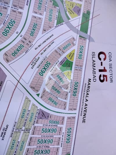 سی پندرہ اسلام آباد میں 1 کنال رہائشی پلاٹ 5.5 کروڑ میں برائے فروخت۔
