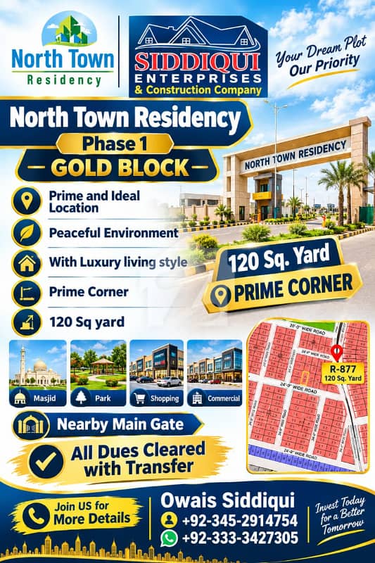 R-877, 120 Sq. Yard, Gold Block R-877, 120 Sq. Yard, Gold Block