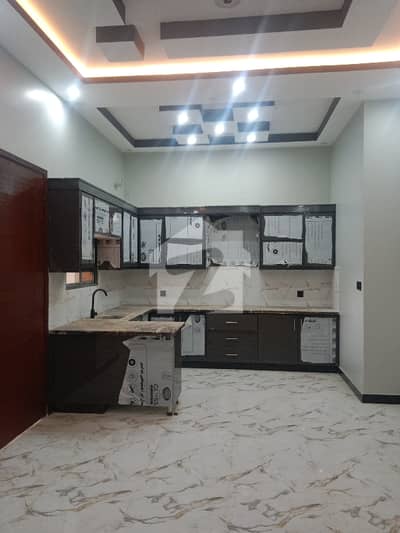 120 Sq Yd first floor 2bd DD brand new construction homes America kitchen boundary wall society