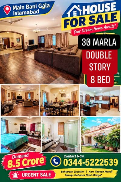 8 Bedroom 30 Marla House For Sale In Main Bani Gala Islamabad