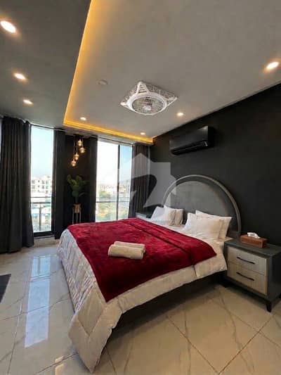 Brand New 1 Bed Fully Furnished Apartment Available For Rent In Main Boulevard Bahria Town Lahore.