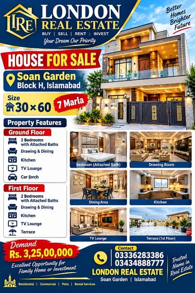 3 Marla Single-Storey House For Sale  Location: Tramri Chowk, New Abadi, Islamabad
