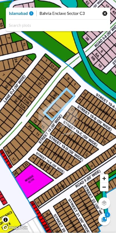 Beautiful plot between 2 houses in Bahria Enclave C 3.