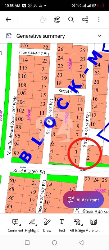 Corner plot with extra land in Block M West Open Near to Masjid Khataman Nabbeen Near to Market