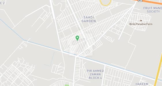 Premium 240 Sq. Yd. West-Open Plot Block 5, Saadi Garden on 40ft wide Road