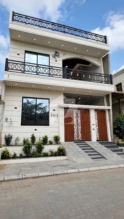 Brand New Victorian Style Elegant House For Sale 120 Sq. Yards, G+1, 30 Ft Road, PTV Society Scheme 33