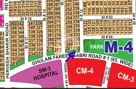 1 Kanal Corner Plot For Sale DHA Multan. . . Sector M