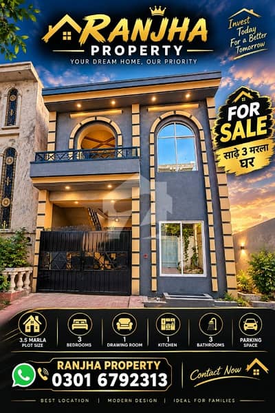 3.5 marla 1.5 storey house for sale near main highway islamabad