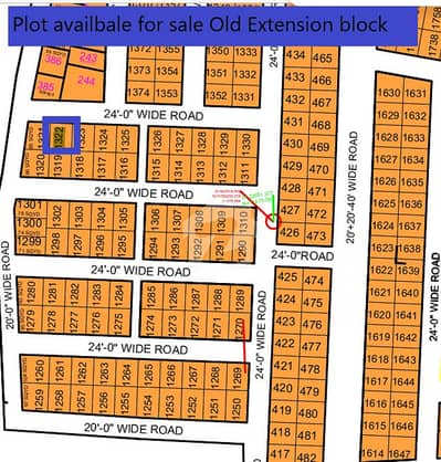 PLOT SALE IN NORTH TOWN RESIDENCY PHASE 1 OLD EXTENSION BLOCK