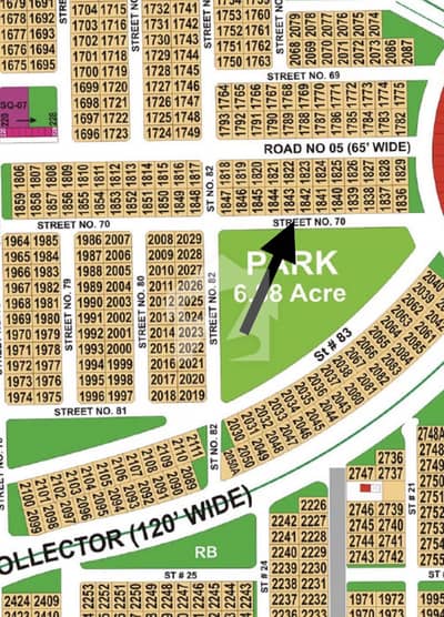 Sector Q  Plot 1842  Park facing