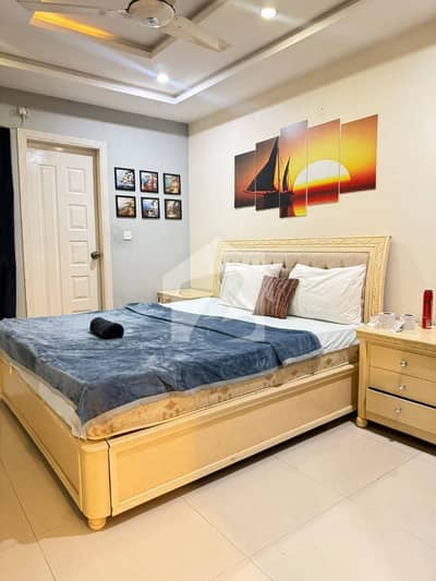 Two bedroom apartment for rent available Gulbug green Islamabad full furnished apartment