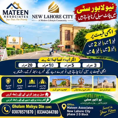 5-Marla All Duse Clear Plot On Ground Ready To Possession Plot On Prime Location For Sale In New Lahore City