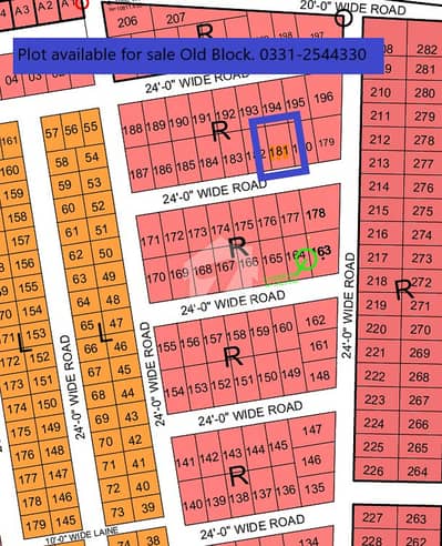 PLOT SALE IN NORTH TOWN RESIDENCY PHASE 1 OLD BLOCK
