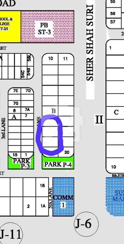 Sector T 70 ft park face