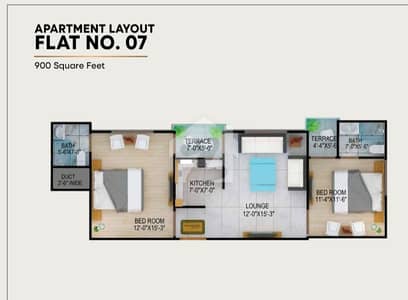 Highly-coveted 1990 Square Feet Flat Is Available In Clifton - Block 1 For sale