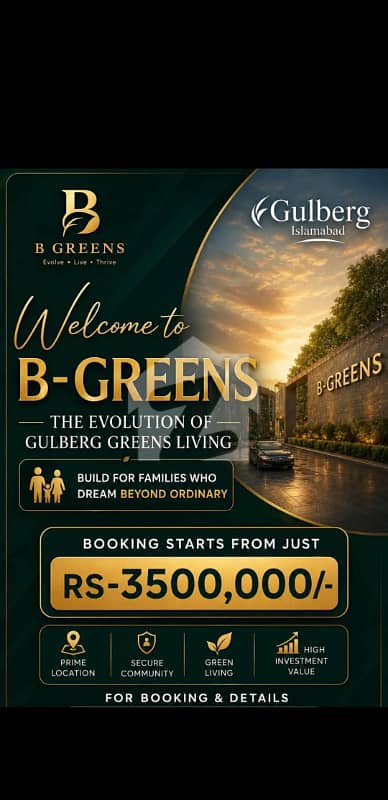 Gorgeous 5 Marla Residential Plot For sale Available In Gulberg Greens - Block B