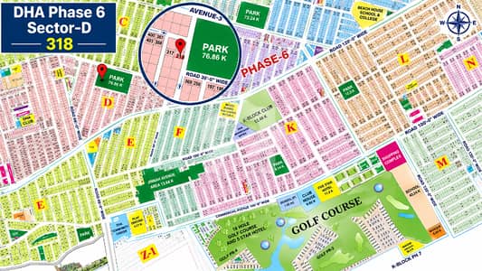 Prime 1 Kanal Residential Plot No. 318 For Sale In Block D, DHA Phase 6 Lahore Prime 1 Kanal Residential Plot No. 318 For Sale In Block D, DHA Phase 6 Lahore