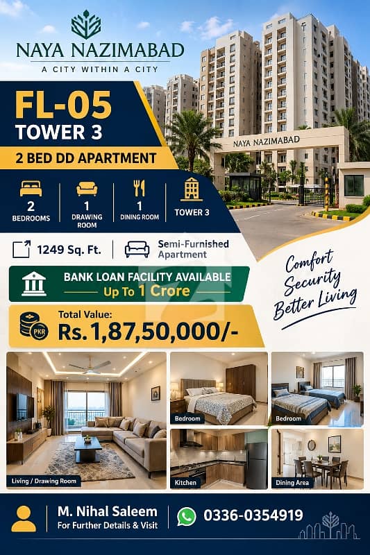 Naya Nazimabad Flat For Sale For Bank loan Naya Nazimabad Flat For Sale For Bank loan