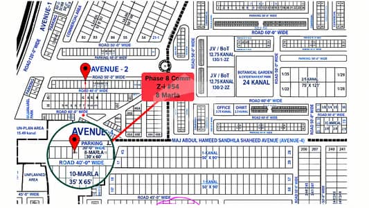 Premium 8 Marla Commercial Plot No. 54 for Sale in Block Z1, DHA Phase 8 Lahore