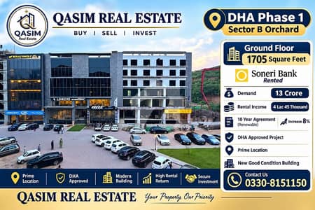 DHA phase 1 Islamabad Commercial Ground floor for sale rental Soneri Bank DHA phase 1 Islamabad Commercial Ground floor for sale rental Soneri Bank