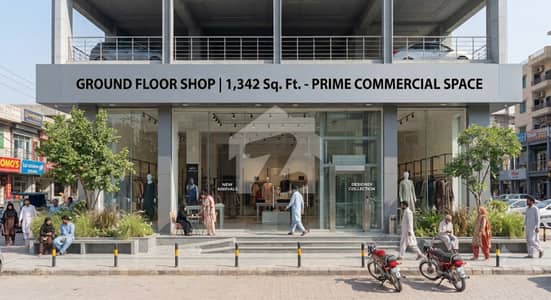 Ground Floor Commercial Space for Rent | I-8, Islamabad Ground Floor Shop Covered Area: 1,342 Sq. Ft. Open Front Elevation Prime Commercial Location I-8 Markaz, Islamabad
