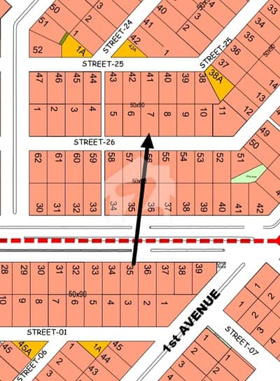 Prime 1 Kanal Residential Plot For Sale In DHA Phase 5 Sector A Street 26