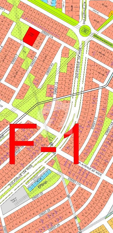 DHA PHASE 5  SECTOR F1  1 KANAL PLOT AVAILABLE FOR SALE