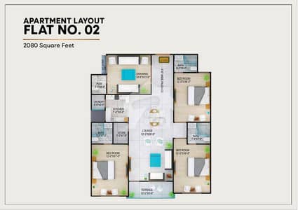 Ideal 1990 Square Feet Flat has landed on market in DHA Phase 1, Karachi