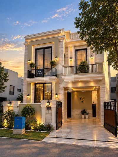 On Wide 50-Feet Road 5-Marla Brand New Luxury Ultra-Modern Design Most Beautiful Bungalow For Sale At Prime Location Of DHA Lahore Near To Park Masjid & Commercial Market.