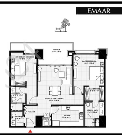 Emaar Oceanfront Karachi | DHA Phase 8 2-Bed Residence | 1,868 Sq. Ft. | High Floor | Extended Balcony | Garden + Podium Facing Emaar Oceanfront Karachi | DHA Phase 8 2-Bed Residence | 1,868 Sq. Ft. | High Floor | Extended Balcony | Garden + Podium Facing