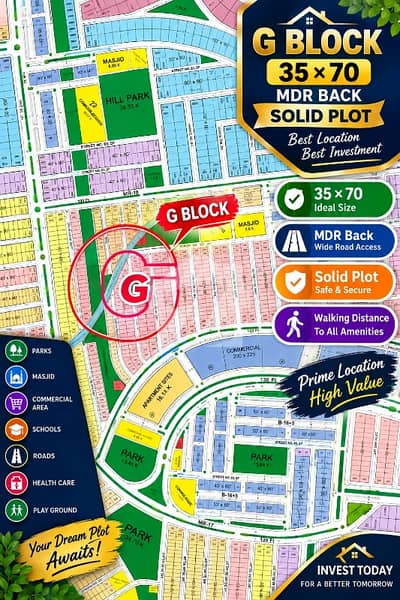 G Block 10 Marla Solid Plot MDR back G Block 10 Marla Solid Plot MDR back