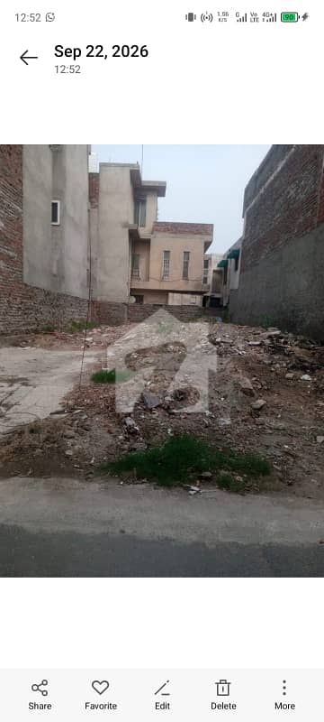 Perfect Main Double Road 1 Kanal Commercial Plot In Maulana Shaukat Ali Road For sale