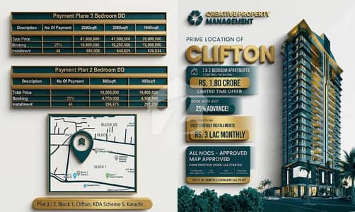 In Clifton - Block 2 Flat Sized 2080 Square Feet For Sale