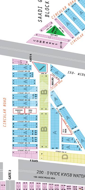240 Sq Yard Plot Sale In Block 7 Saadi Town Scheme 33 Karachi (West Open)