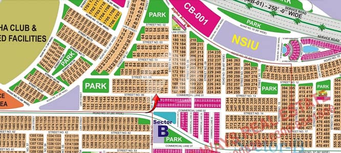 1 Kanal Link Street Plot Facing Commercial Market for Sale DHA Bahawalpur, Sector B