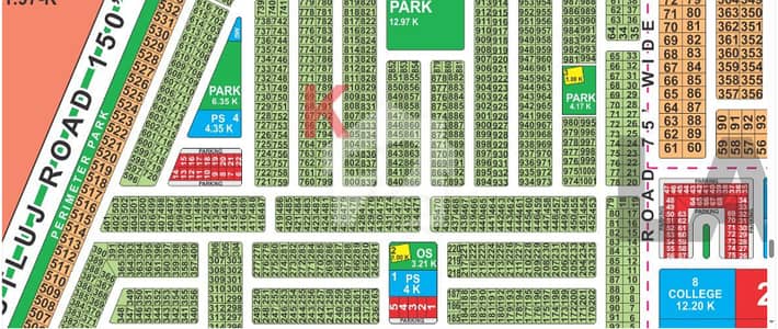 10 Marla Plot for Sale in Block K facing park, Jinnah Sector, LDA City Lahore
