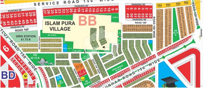 10 Marla Plot for Sale in Block BB, ISector, Iqabal LDA City Lahore