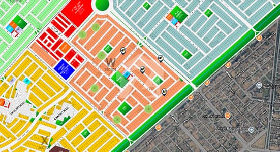 1 Kanal Residential Plot For Sale In Phase 08 W Block 21.11marla Land On Main 100 Ft Rd Walking Distance From Shabbir Sharif Rd