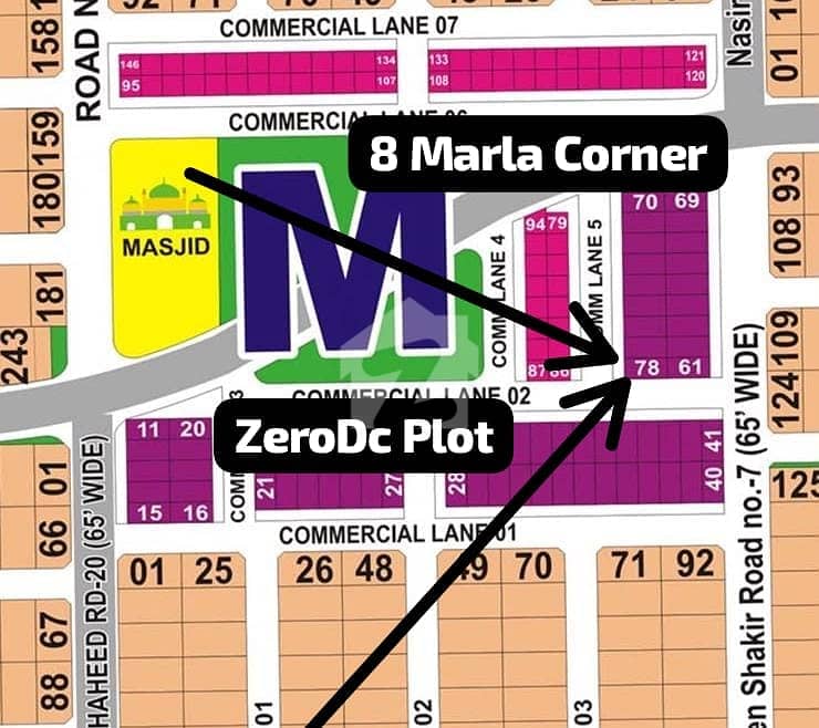M-8 MARLA COMMERCIAL CORNER PLOT M-8 MARLA COMMERCIAL CORNER PLOT