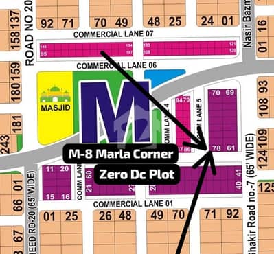 M-8 MARLA CORNER COMMERCIAL ZERO DC PLOT