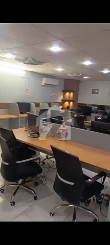 Full furnished office Work station available 2nd floor portion 4 washrooms kitchen Full furnished office Work station available 2nd floor portion 4 washrooms kitchen