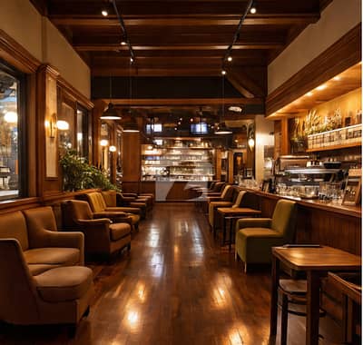 2000 Sqft Cafe with Open Dining Kitchen, Indoor Dining available with Big Parking in New blue are