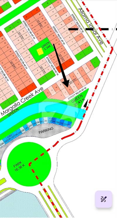 1 Kanal Plot No 6. Street 63. ME 3 Sector. DHA Margalla Enclave. Islamabad