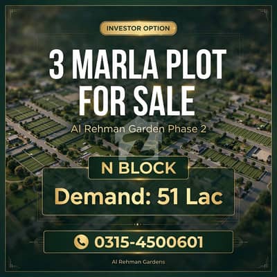 3 Marla Plot on Investor Rate