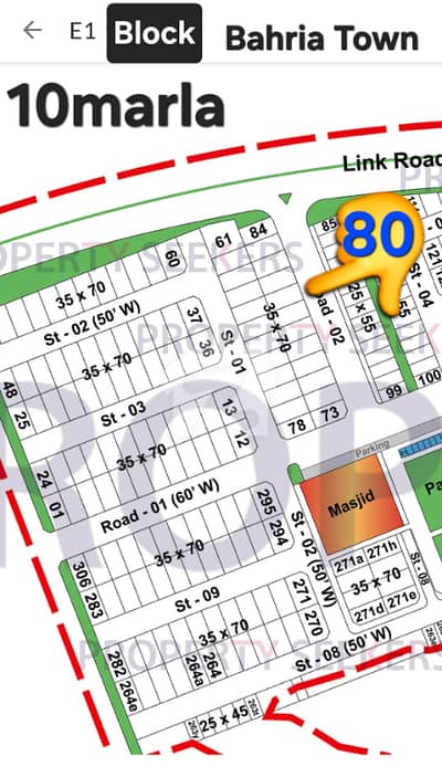 بحریہ ٹاؤن فیز 8 ۔ سیکٹر ای - 1 بحریہ ٹاؤن فیز 8,بحریہ ٹاؤن راولپنڈی,راولپنڈی میں 10 مرلہ رہائشی پلاٹ 1.25 کروڑ میں برائے فروخت۔