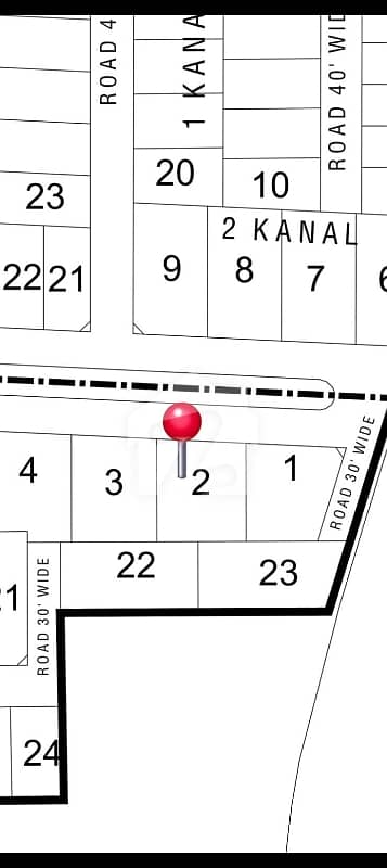plot no 2 E 2 kanal main 100 fit road ka plot available for sale