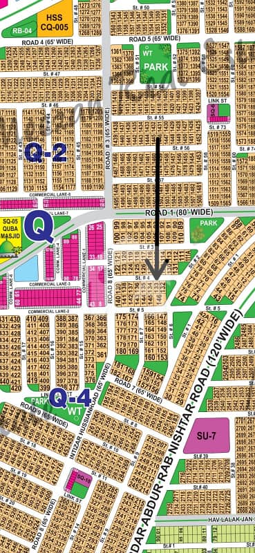 DHA Multan Sector R 1 Kanal Residential Plot Near To Park, Masjid And Commercial.