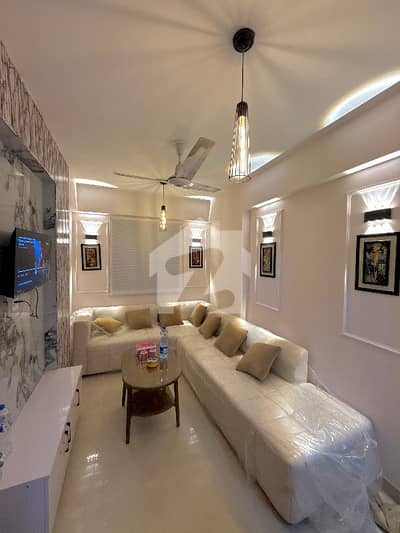 Prime Location  Studio Apartment luxury Flat For Sale  450 Sqft  2 Bed + Attached Washroom  Lounge + Kitchen  Building Maintain  Like brand new furnished  3rd Floor | Fully Renovated  Rental Income: 72,000 PKR already aa raha hai per month  Muslim Commercial, Street No. 1  Lease / All Dues Clear  Demand: 85 Lac Negotiable  Contact Details + Hamdaan Estate