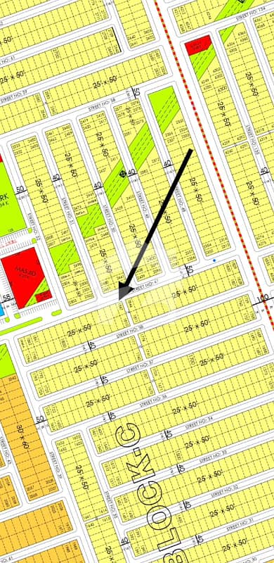 5 Marla ( 25*50 in Block C ) Short Corner + On 50 Ft Road Plot No: 1847 For Sale in Faisal Hills Islamabad.