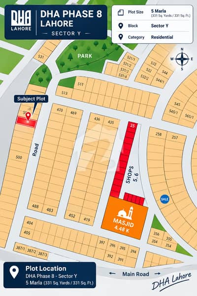 Spacious 1655 Square Feet Residential Plot Available For sale In DHA Phase 8